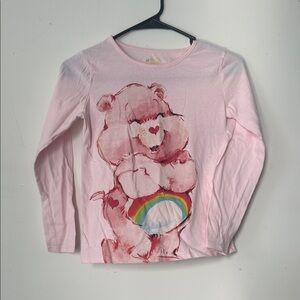 Care Bears Pink Long Sleeve girls Shirt with Bear Design